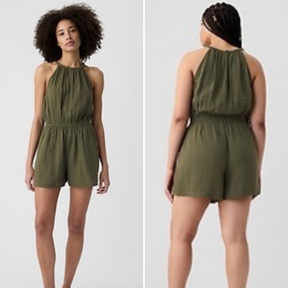 GAP Factory Gauze Halter Romper
